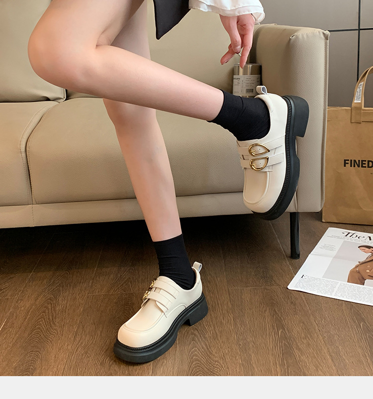 British style women's slip-on leather shoes 27