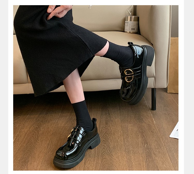 British style women's slip-on leather shoes 27