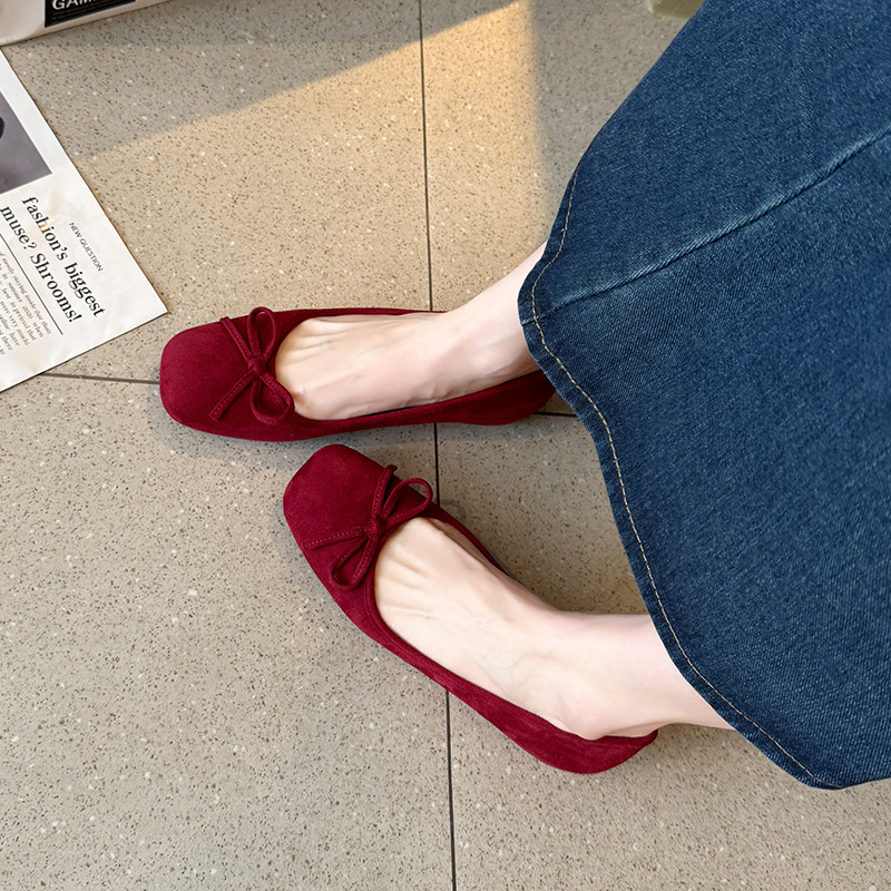 Suede flat shoes with raised heels 41