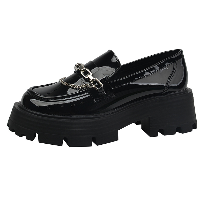 Thick-soled loafers British style JK leather shoes 14