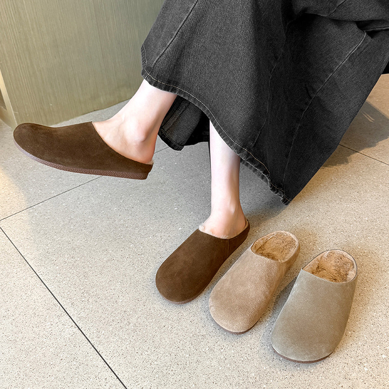 Women's retro fleece birkenstocks slippers 40