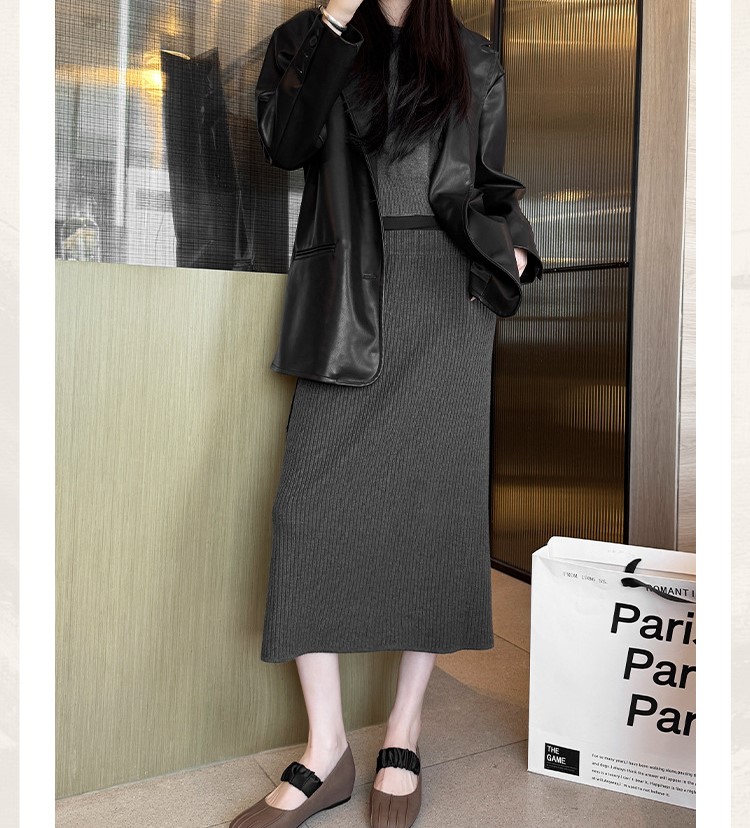 Flat square toe shoes with closed toe for commuting 44